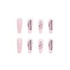 Artificial Nails Long Ballet Nails Diamond Style Wearable Nails Pink Butterfly Vitality Girl Nail Piece