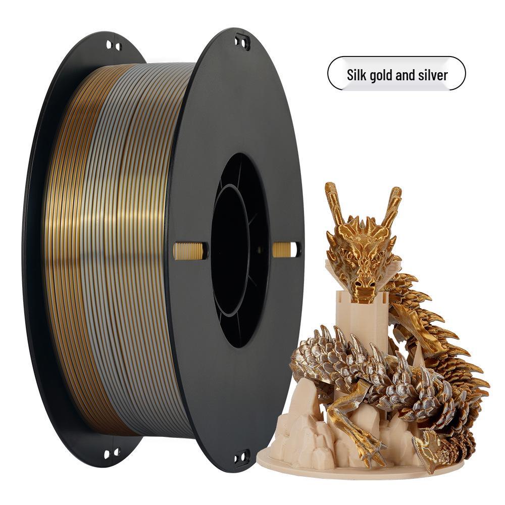 Filamento para Impressão 3D PLA Bicolor Ornamento de Dragão, 1KG - Acabamento Seda