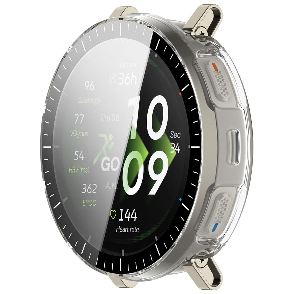 PC+Tempered Protective Case Anti-Scratch Full Coverage Screen Protector Shockproof Cover Shell for Amazfit Active 3 Premium