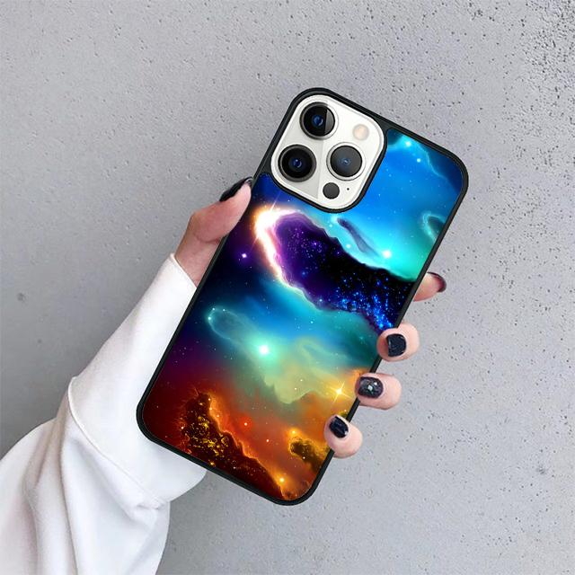 Fantasy Nebula Space Stars Universe Phone Case Cover For iPhone 17 Air 15 16 Pro Max 14 13 12 11 Pro Max Plus