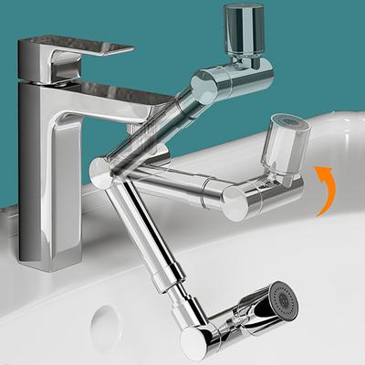 Schwenkbarer Wasserhahnaufsatz, drehbarer Wasserhahnbelüfter, Spülbeckenverlängerung, Roboterarm, Wasserdüse, Wasserhahn mit 2 Wasserauslassmodi