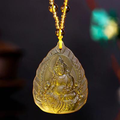 Grünes Halsketten-Langes Pullover-Ketten-Manjushri-Anhänger-Amitabha-Anhänger Unisex-Geschenk