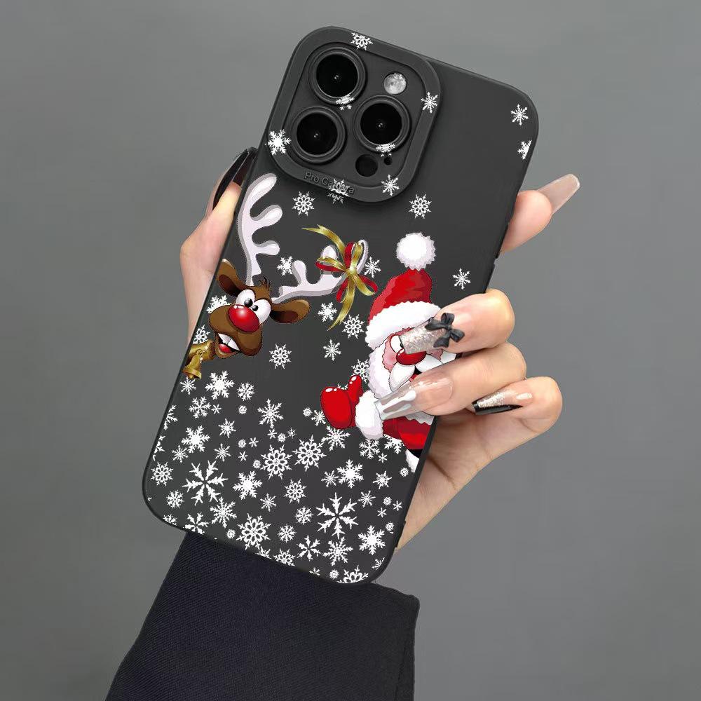 Santa Claus Apple Phone Case for 16 Pro Max, 15 Pro, 14 Plus, 13, X - New Model, Creative & Fashionable