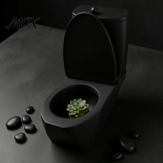 Flower Pot for Desk Toilet Shaped Pot, 3D Printed Planter with Storage Humorous Tank, Creative Plant And Bathroom Decor Unique Gardening Gift Friends