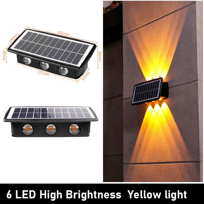 Solar Wall LED Light Outdoor Garden Decoration Wall Lamp High Brightness Up And Down Luminous Lighting Outdoor Solar LED Lamp