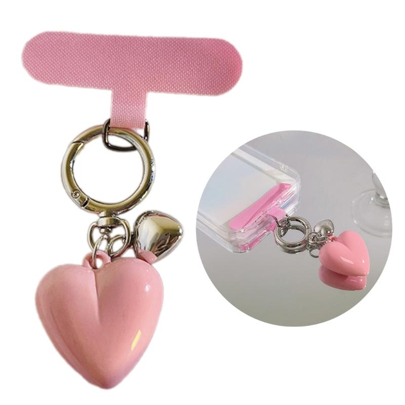 Cute Love Heart Pendant Pendant Keychain Stylish Keyring for Women Girls Bag Charm Elegant Purse Backpack Accessory