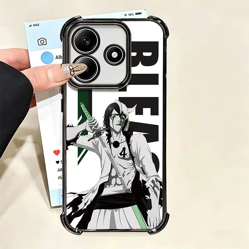 Anime Bleach Desgin Plating Phone Case For Xiaomi Poco X5 X6 X7 X8 Pro Max F8 Ultra F7 M8 M7 M5S Redmi 15C 15 14C 13C 13 X3 12C