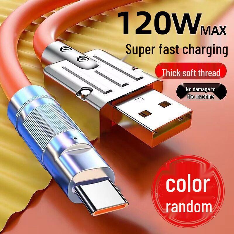 120W Super Fast Charging 3-in-1 Cable with Digital Display for Apple, Huawei, OPPO
