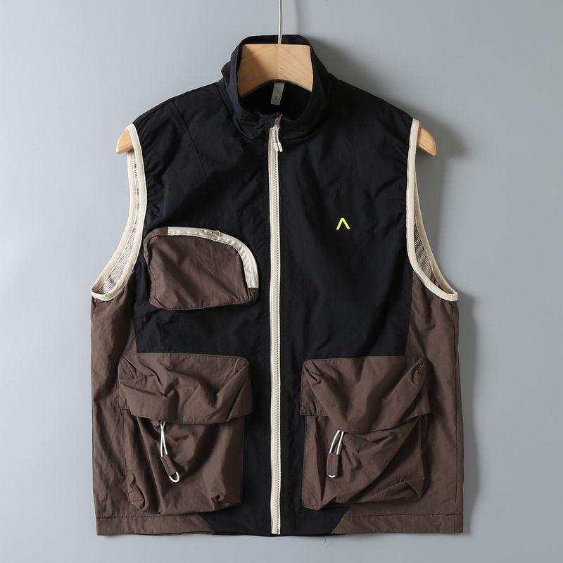 Original Japanese Export In-Stock Mountain-Style Vest for Men, Outdoor Hiking, Mountaineering, Camping, Functional Vest for Women, Couple's Jacket