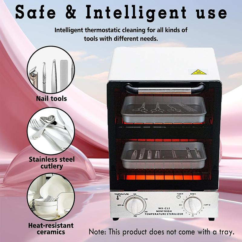 12L Large Capacity Heating Towel Cabinet High Temperature Dry Heat Sterilizer Hair Beauty Salon Disinfection Equipment