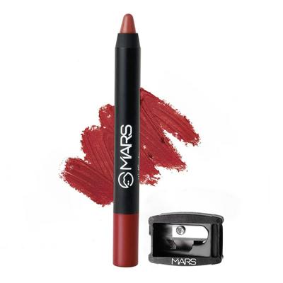 MARS Wischfest Hält Lange Mattes Lippenstift-Crayon | Bis zu 12 Stunden Haltbarer Lippenstift | Pigmentiert in Einem Zug | Transferfest | Kostenloser Spitzer (3,5 g