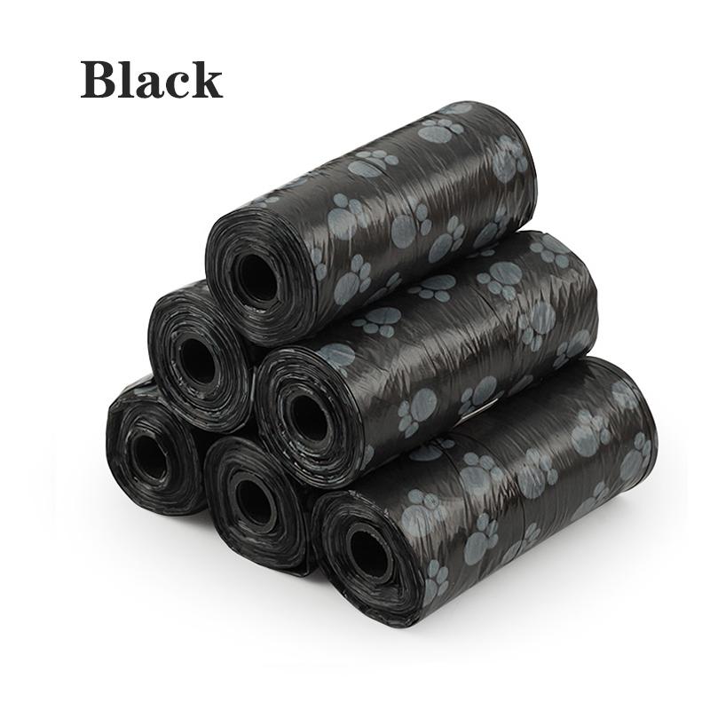 

5 рулонов с когтями, сборщик мусора для домашних собак, мешок для какашек, одноразовый мешок для щенков и кошек, маленькие рулоны для чистки на открытом воздухе, товары для домашних животных Black