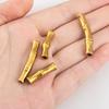2pcs 5pcs Stainless Steel Connector Curved Slub Tube Jewelry Making Gold Color Straight Beads Bracelet Necklace Jewelry Finding