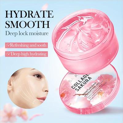 SADOER Sakura Collagene Gel Crema Viso Crema Viso Idratante Idratazione Rigenerante Anti-Età Creme Viso Cura della Pelle