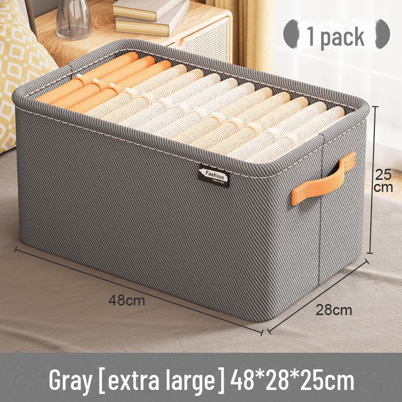 Stylish Steel Frame Clothing Storage Basket - Durable Home & Travel Organizing Essential