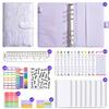 Creative A6 Loose-leaf Notebook with Zipper Bag - Macaron Floral Cash Budget Planner