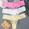Mutandine da donna con motivo floreale ricamato moda tinta unita Slip a vita bassa da donna Intimo da notte