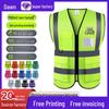 Multi-Pocket Reflective Safety Vest for Construction and Traffic Duty