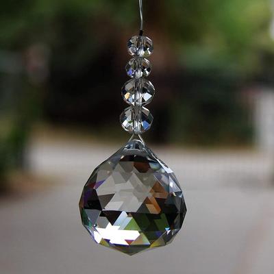 Sparkling K9 Crystal Glass Crystal Car Hanging Rainbow Suncatcher Beautiful Balcony Garden Hanging Ornament A21