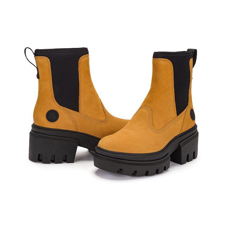 Timberland Thick Sole High Heel Chelsea Boots Women Boots Wheat A5YF4W