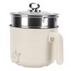 Electric Hot Pot with Steaming Basket Portable Multifunctional Cooking Pot for Ramen Noodles Pasta Egg Soup Oatmeal 304