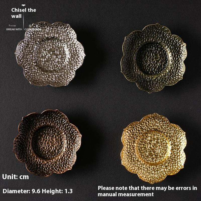 Sous-verre en alliage de zinc, Sous-verre, Accessoires de cérémonie du thé, Coussin de siège pour encens, Petite base porte-encens, S'accorde avec plusieurs styles