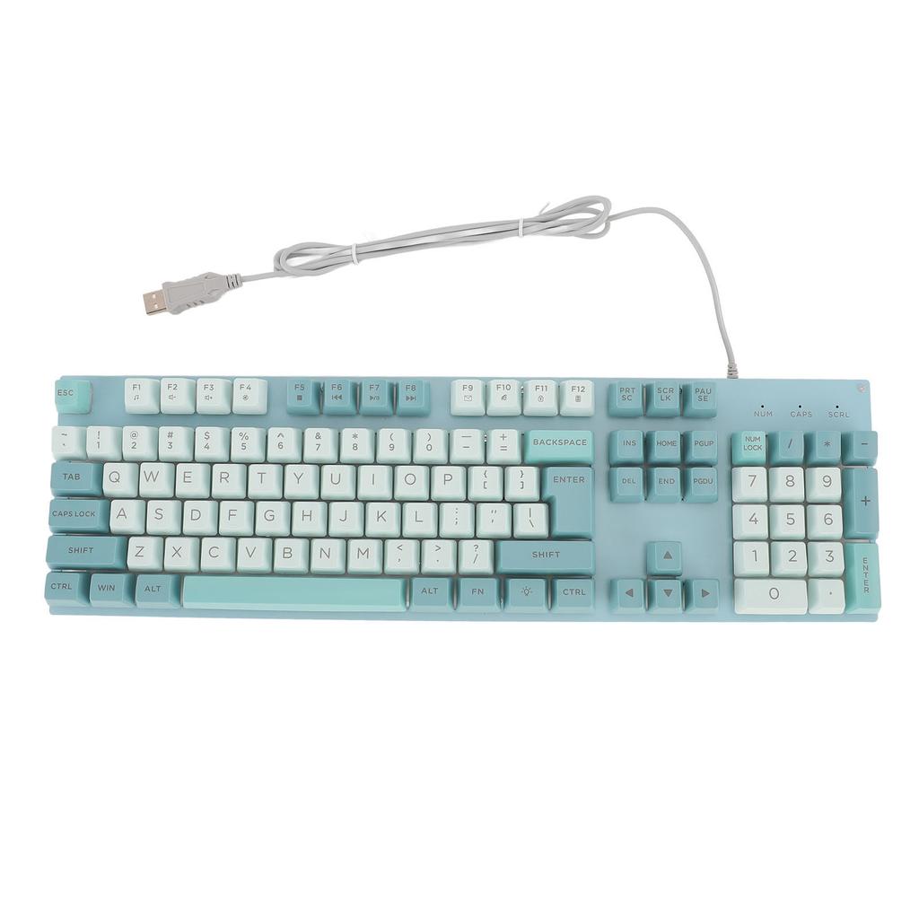 Wired Gaming Keyboard Large Print Metal Panel USB Lighted Keyboard with Backlit for Computer Laptop