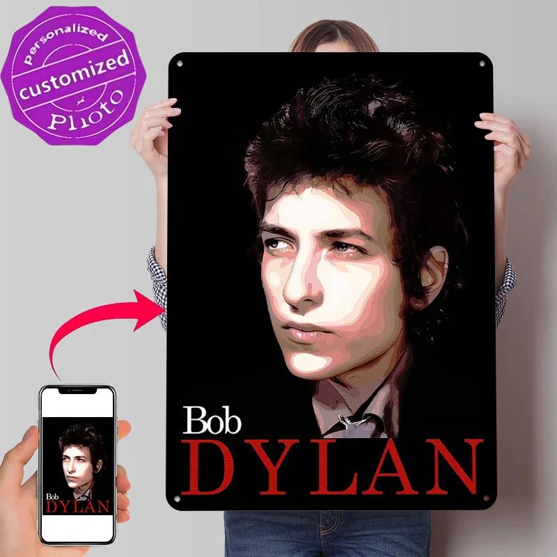 Bob Dylan s Poster Retro D Printed Metal Signs Customized Wall Hanging Gift for Vintage Decorations Living Room Decoration