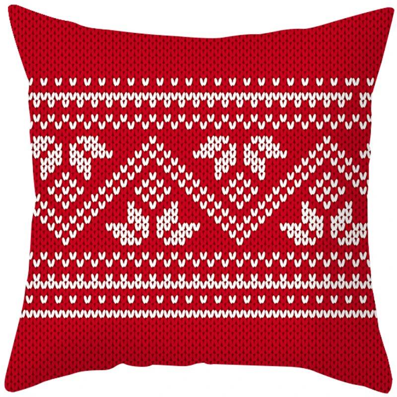 New Simple Christmas Geometric Pattern Print Home Decorative Cushion Cover Living Room Sofa Pillow Cover Merry Christmas