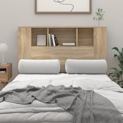 Vidaxl Bed Headboard with Shelves, Sonoma Oak, 120X18.5X102.5 Cm