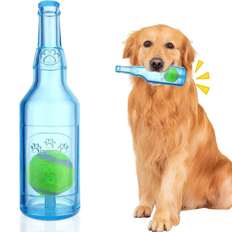 

Squeaky Water Bottle Dog Toy for Aggressive Chewers, Durable Chew Toy for Medium & Large Dogs XS