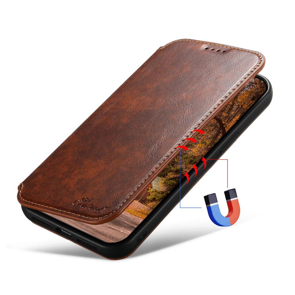 Wireless Charging Leather Wallet Cards Solt Case for IPhone 14 Pro Max 14Plus 15 13 12 for Magsafe Kickstand Magnetic Bag Cover