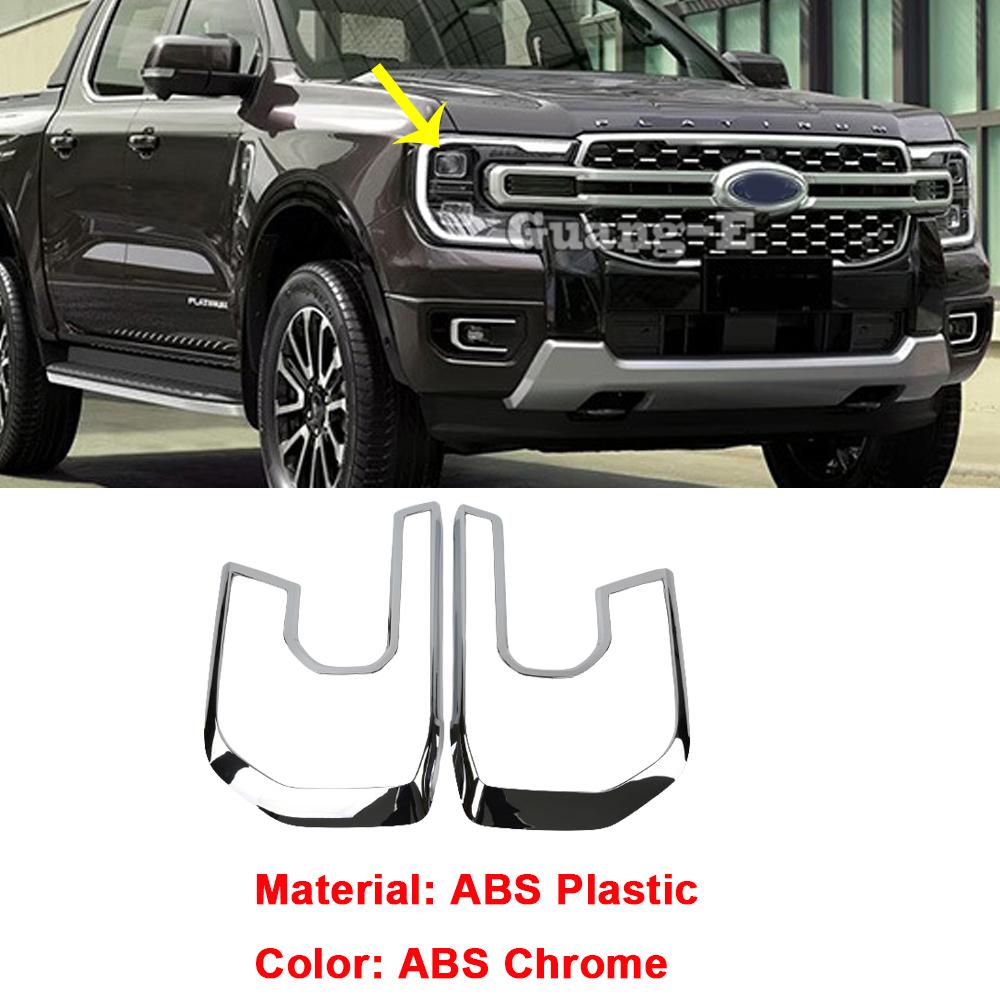 For Ford Ranger T9  2024+ ABS Rear Tail Light Lamp Cover Front Head Light Frame Door Handle Trim Armrest Accessories
