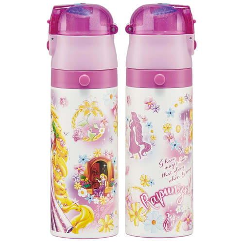 Skater Children's Stainless Steel Water Bottle Direct Drinking 470ml Disney Rapunzel On the Tower 24 Child-friendly Lightweight Type Cold Storage Wate