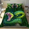 Cobra Snake Duvet Cover Set Snake Reptile Bedding Sets For Boys Wild Animals Reptile Tropical Comforter Cover Full Queen Size