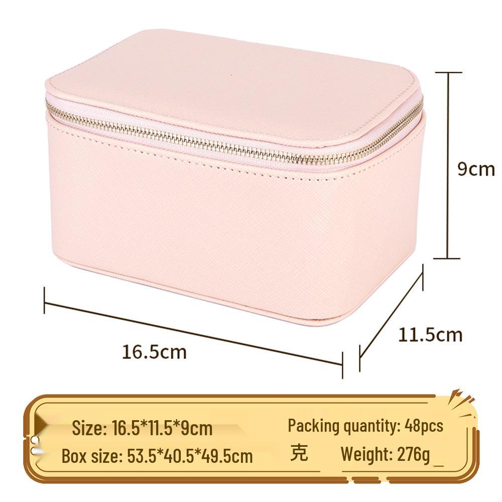 

Travel Jewelry Storage Box: 8-Compartment Organizer for Ear Studs 16.5*11.5*9cm розовый