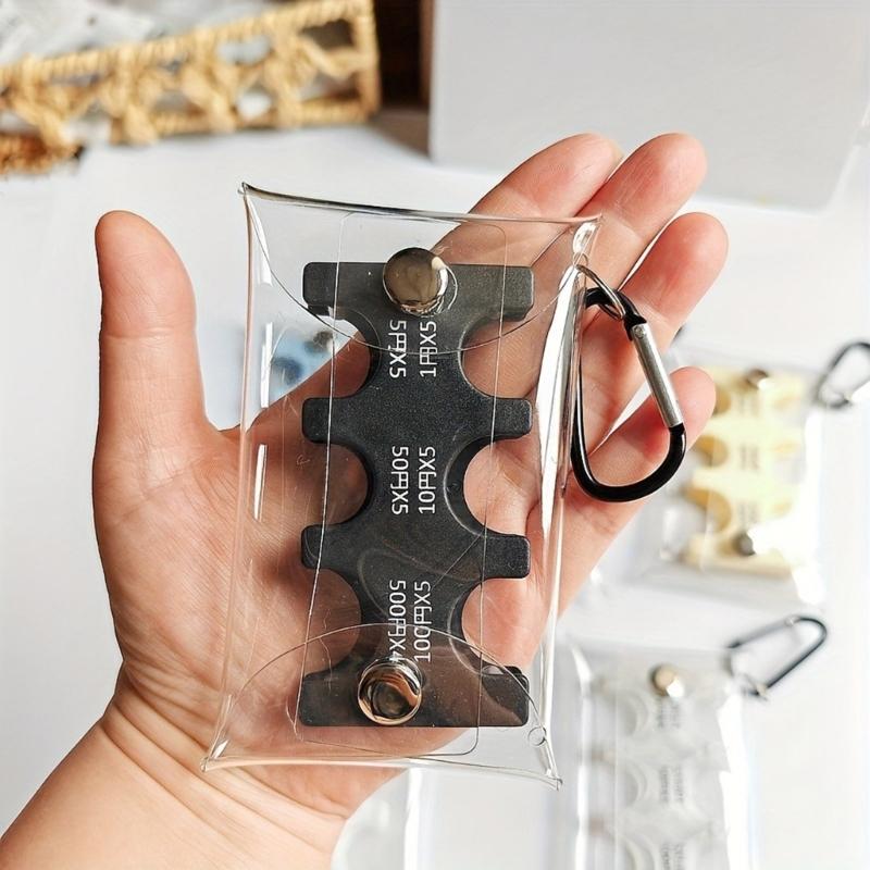 Portachiavi trasparente porta monete organizer porta monete portafoglio porta monete yen giapponesi portafoglio borsa porta soldi custodie per carte