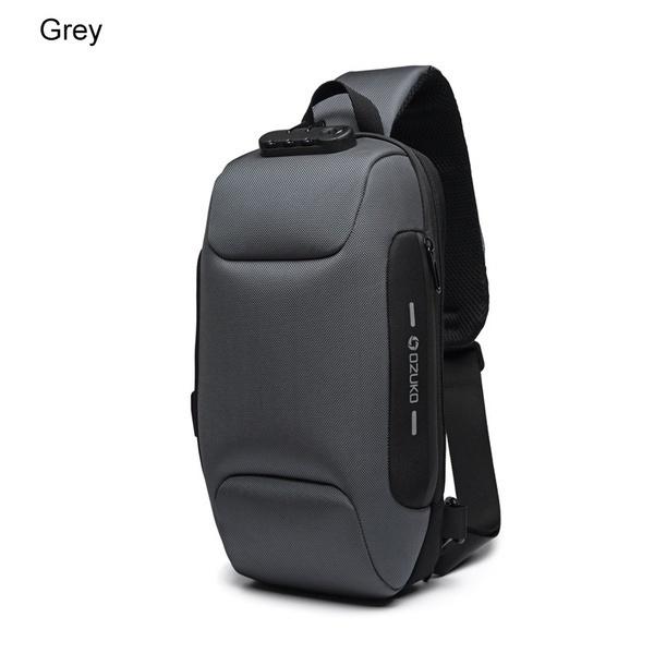 

Модная многофункциональная сумка кроссбоди для мужчин, противокражная наплечная сумка-мессенджер, водонепроницаемая дорожная нагрудная сумка, мужская наплечная сумка серый