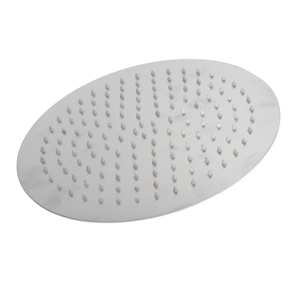 Rain Shower Head 12 Inch Stainless Steel G1/2 Thread Ultra Thin High Pressure Round Rainfall Shower