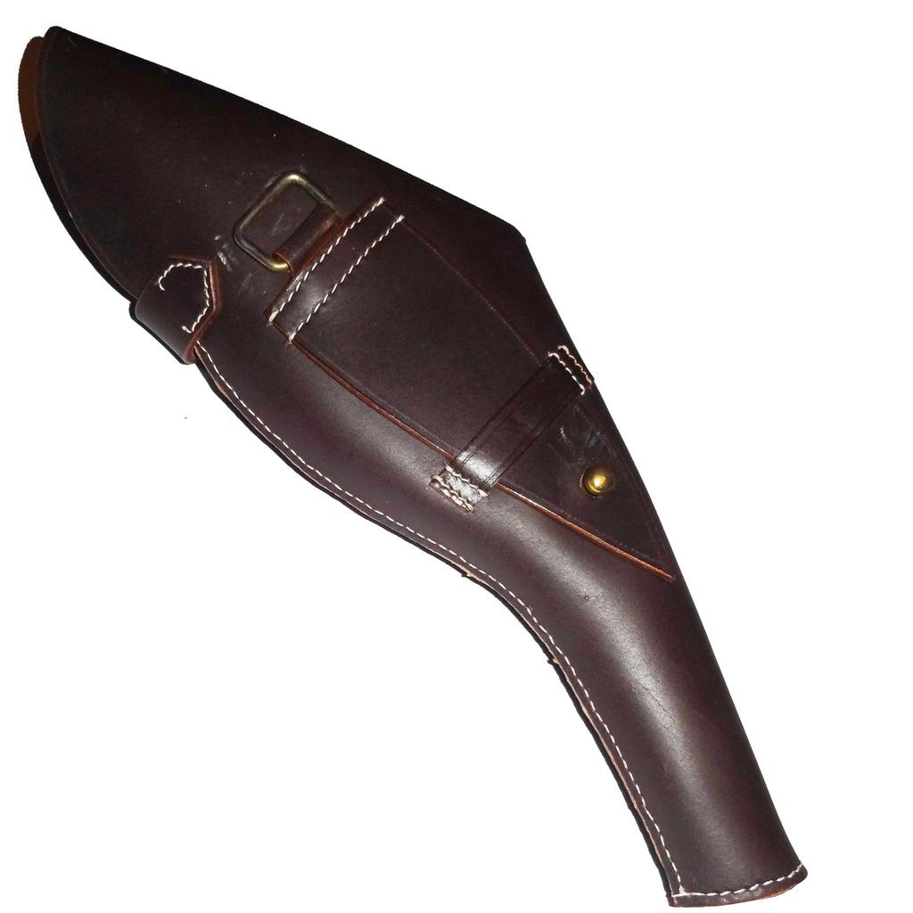 British .455 Webley Revolver Leather Holster LEFT HANDED - Dark Brown P7-DF1Q-Y23I