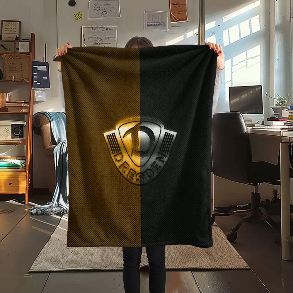 1 Stück Dynamo Dresden gemusterte Flanelldecke für alle Jahreszeiten geeignet für Heimdekoration Wärme und Komfort Geschenke Feiertagsgeschenk