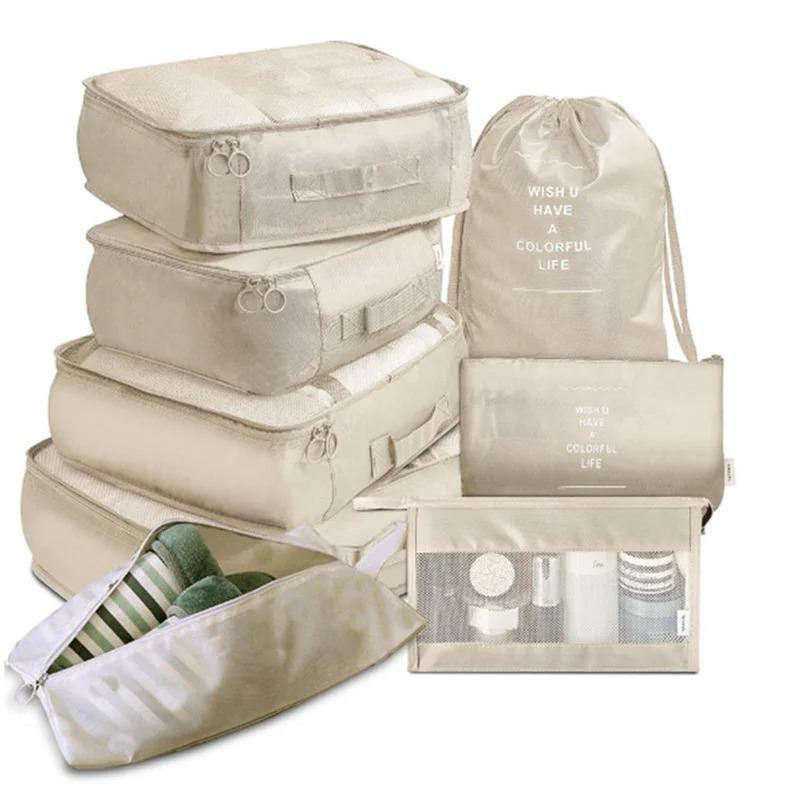 6/8Pcs Set Travel Bag Organizer Clothes Luggage Travel Organizer Blanket Shoes Organizers Bag Suitcase Pouch Packing Cubes