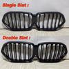 For BMW X6 G06 M50i M50d X6M F96 2019-2025 Front Bumper Grille Grill Single/Double Slat M Style Gloss Black Front Kidney Tuning