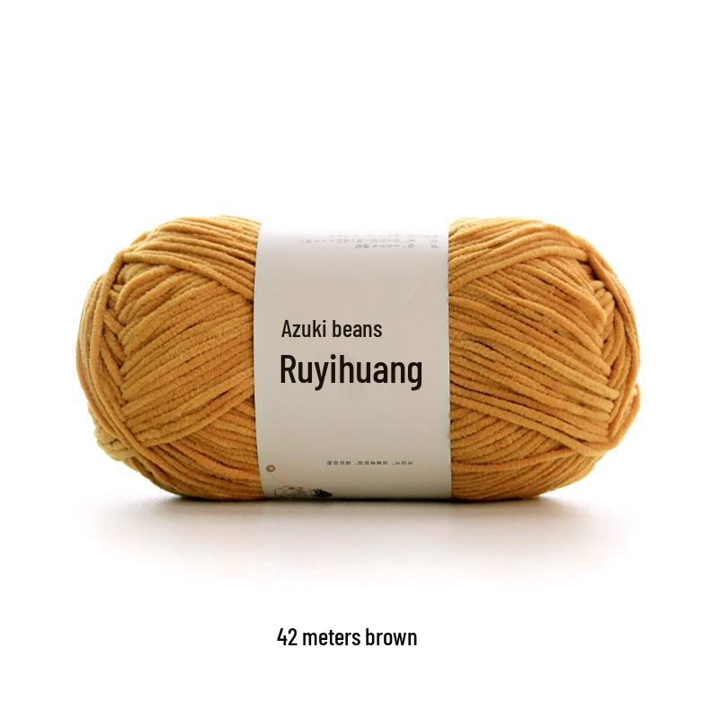 Ruyi Bird Little Bean Snow Chenille Yarn for DIY Crochet Doll - Cute Ice Stripe Yarn Ball
