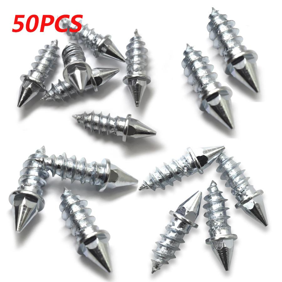 50pcs Car Motorcycle Tire Spikes Snow Ice Road Wheel Tyre Studs Screw For Winter