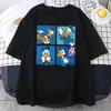 And Cartoon Print Tshirt Women Casual Round Neck Short Sleeves T Shirt FeUnisex Summer Casual Clothing Top Tee