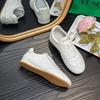 The First Layer of Cowhide German Training White Shoes Women's 2025 Spring Women's Shoes Internet Celebrity Explosion with Skirt Sports and Leisure B