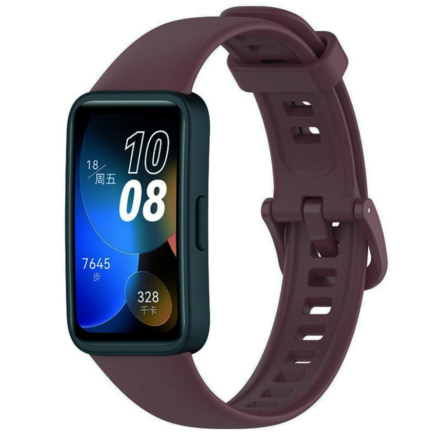 

Silicone Strap For Huawei Band 8 9 10 Sport Breathable Watchband Replacement Wristband Bracelet for Huawei Band 9 8 Accessories For Huawei Band 10 винний
