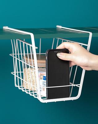 Wrought Iron Kitchen Cabinet Hanging Basket and Storage Rack