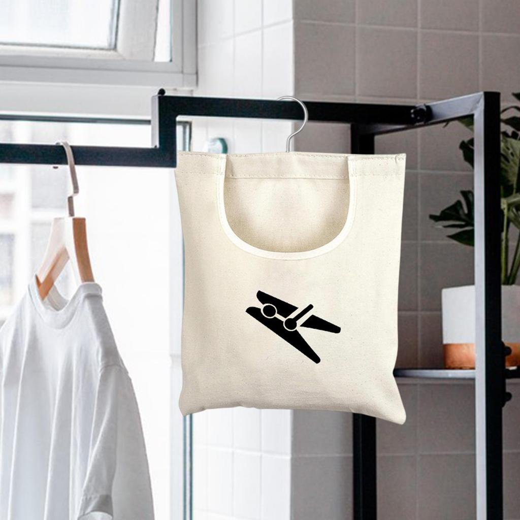 Multifunctional Clothespin Bag Washable Clothes Peg Organizer Space Saving for Home Bathroom Laundry Room Storage Bag
